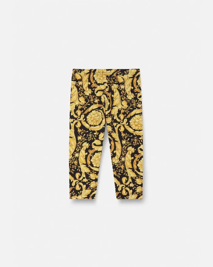 Barocco Baby Leggings Blackprint Children Versace Clothing
