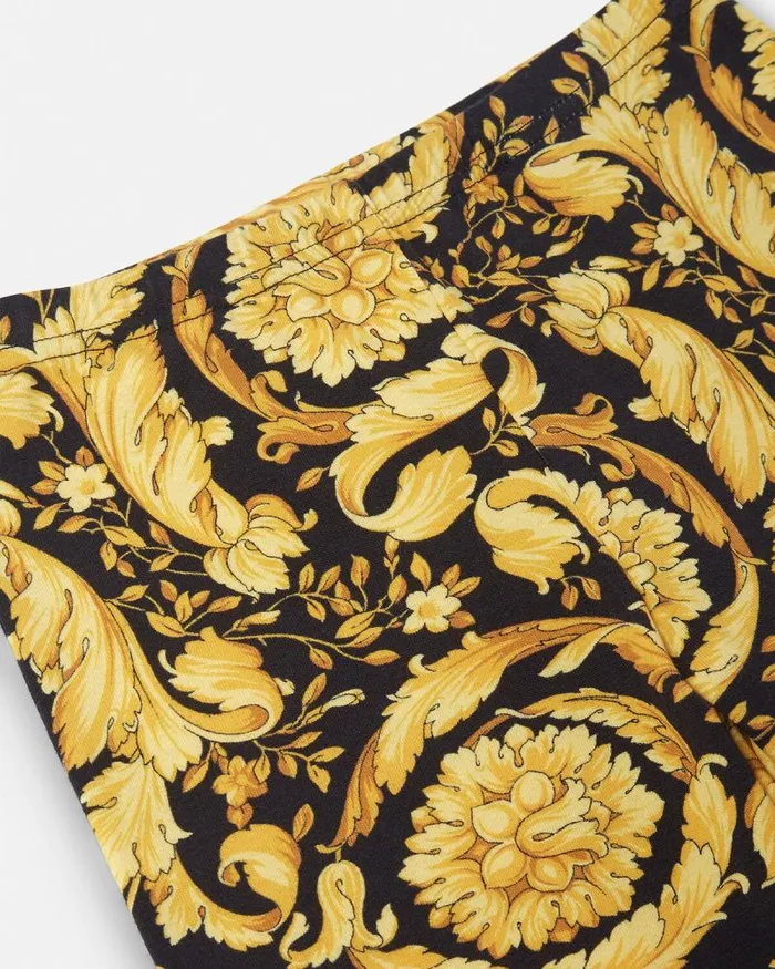 Barocco Baby Leggings Blackprint Children Versace Clothing