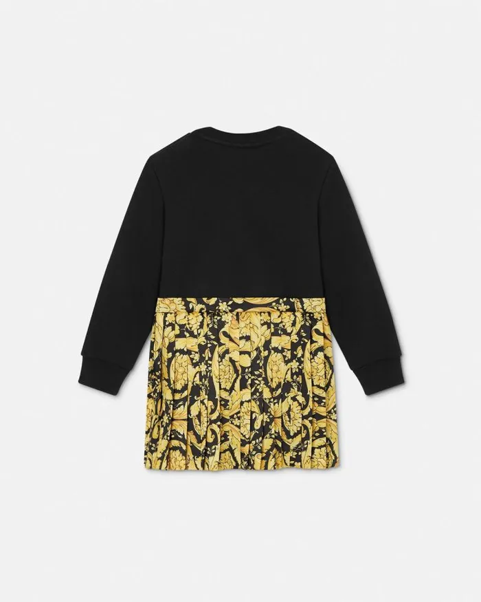 Barocco Baby Sweatshirt Dress Black Children Versace Clothing