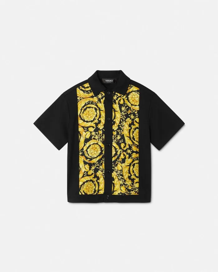 Barocco Kids Overshirt Black Children Versace Clothing