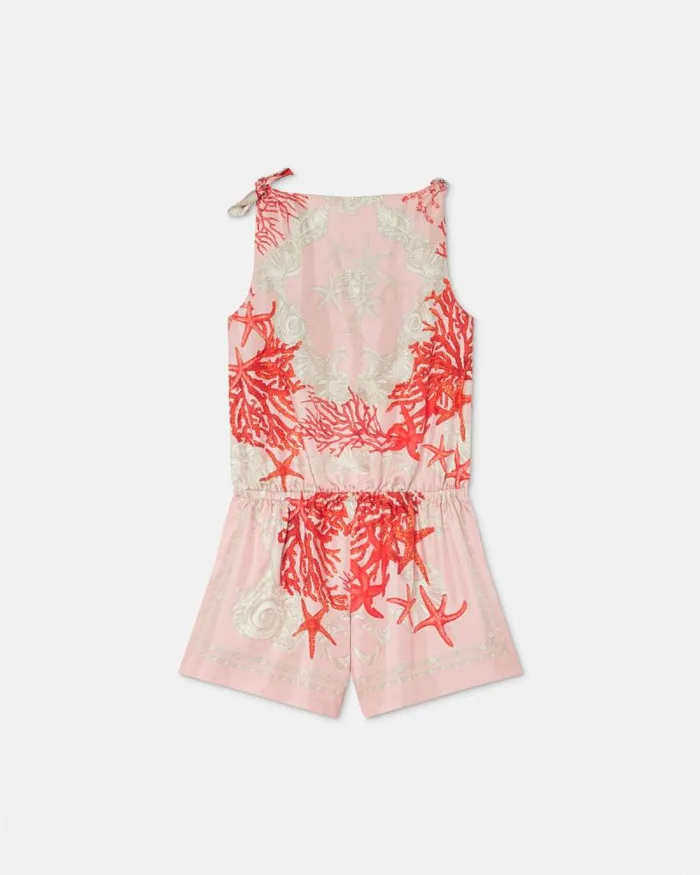 Barocco Sea Kids Playsuit Coral Children Versace Clothing