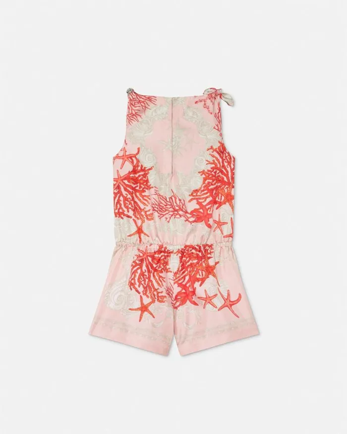 Barocco Sea Kids Playsuit Coral Children Versace Clothing