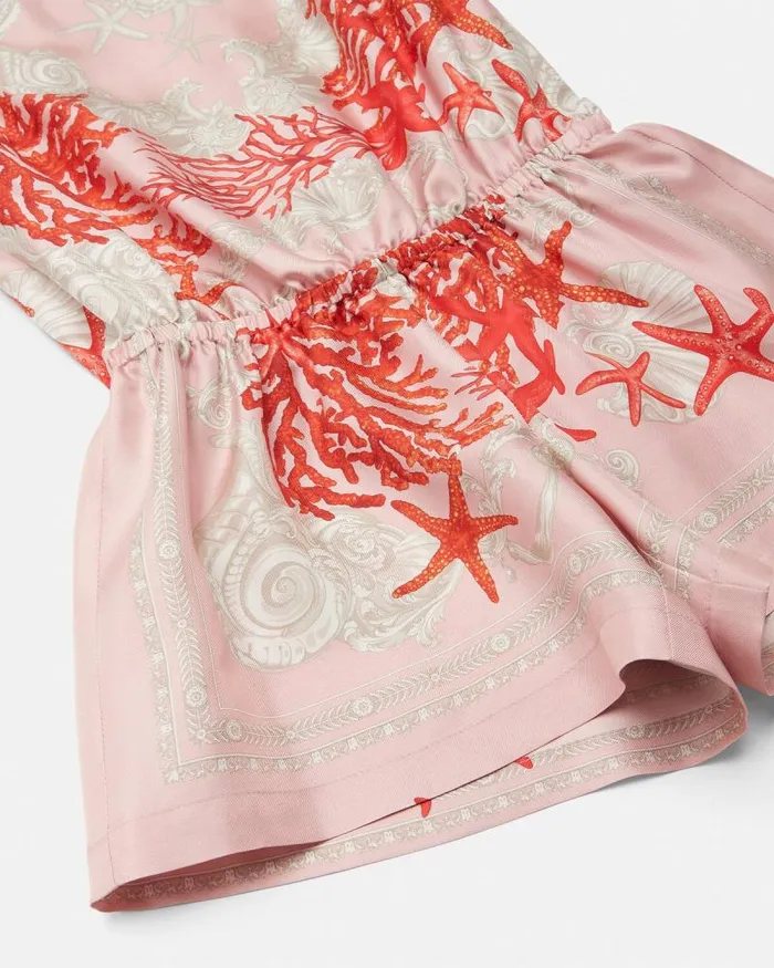Barocco Sea Kids Playsuit Coral Children Versace Clothing