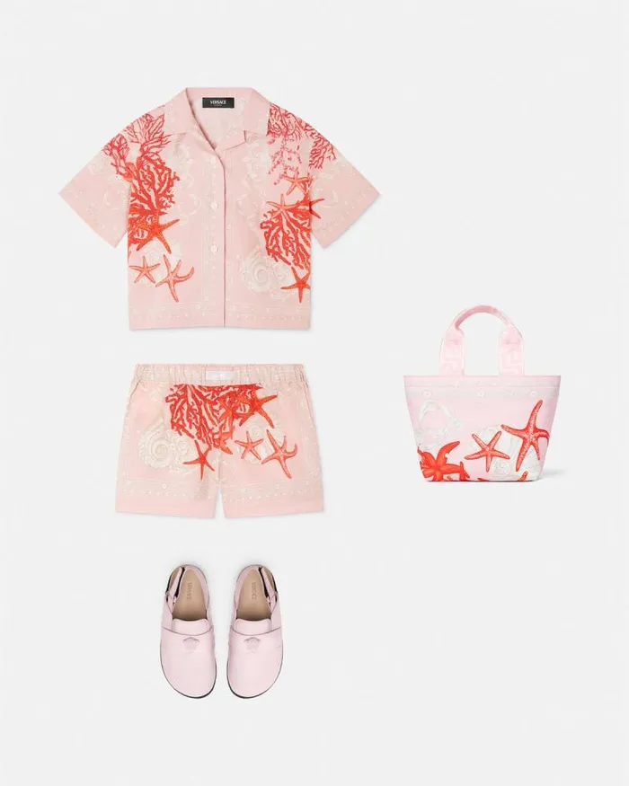 Barocco Sea Kids Shirt Coral Children Versace Clothing