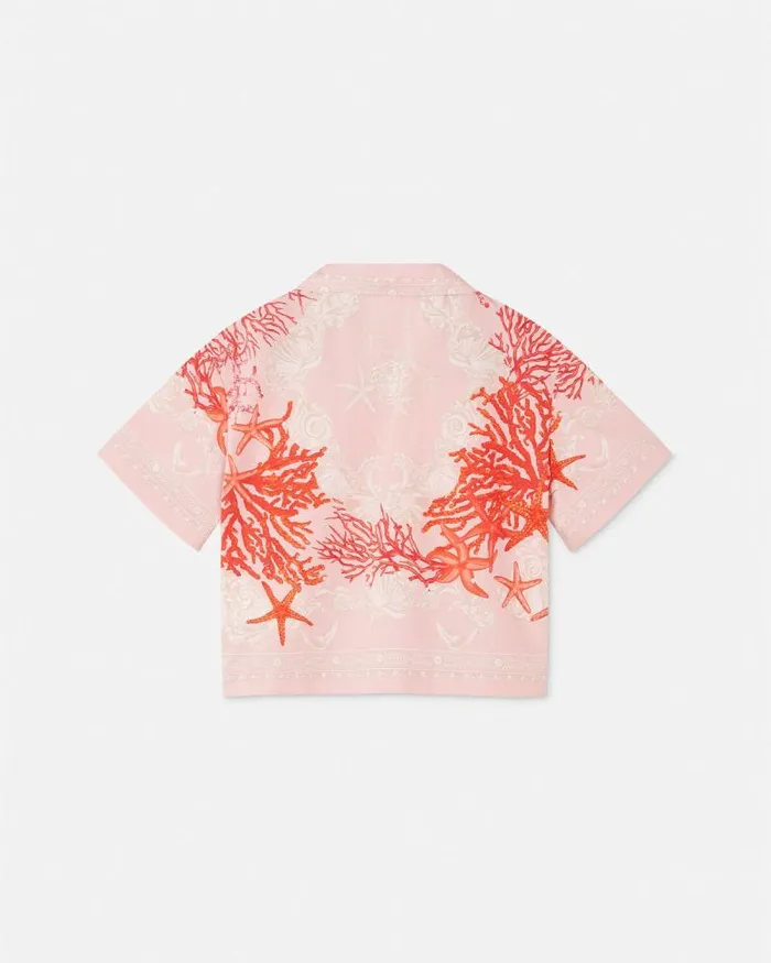 Barocco Sea Kids Shirt Coral Children Versace Clothing