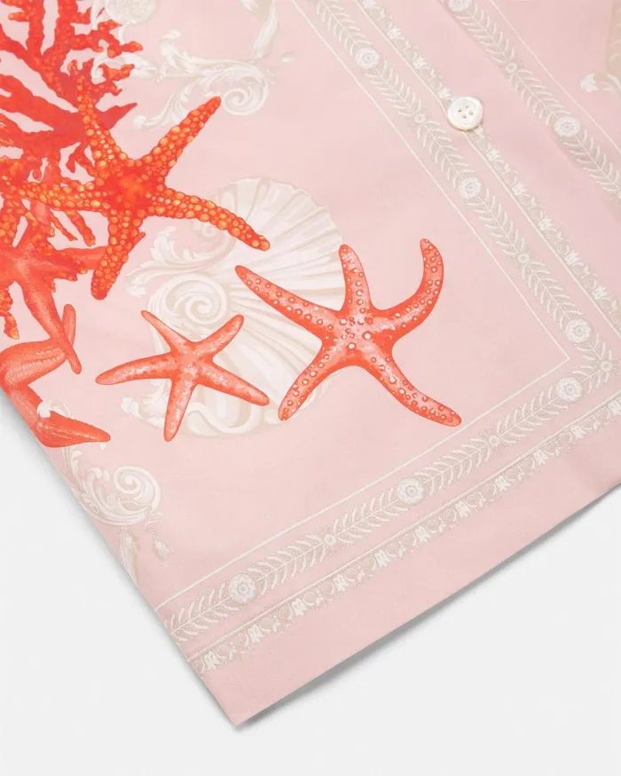 Barocco Sea Kids Shirt Coral Children Versace Clothing