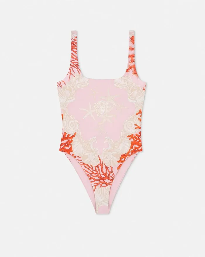 Barocco Sea OnePiece Swimsuit Pinkprint Women Versace Swimwear