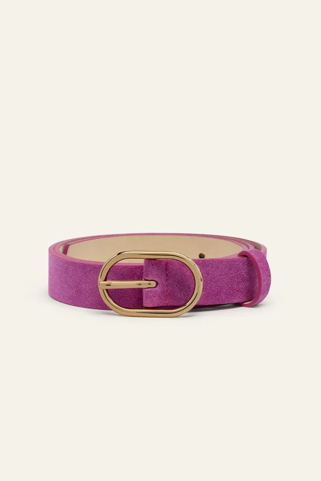 Belt With Oval Buckle Cole Pink Women Baandsh Belts