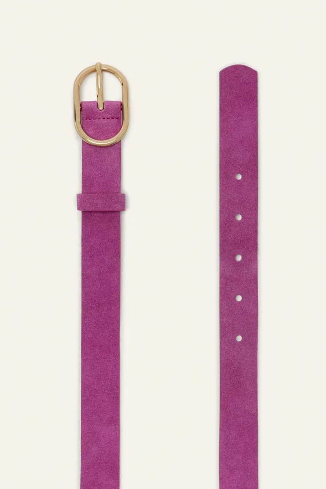 Belt With Oval Buckle Cole Pink Women Baandsh Belts