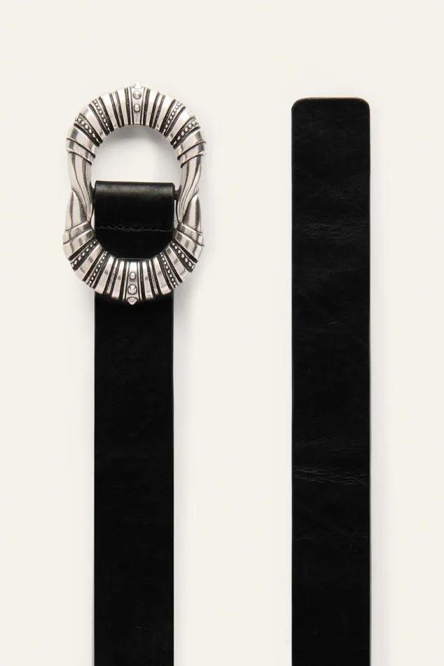 Belt With Silver Buckle Bali Black Women Baandsh Belts
