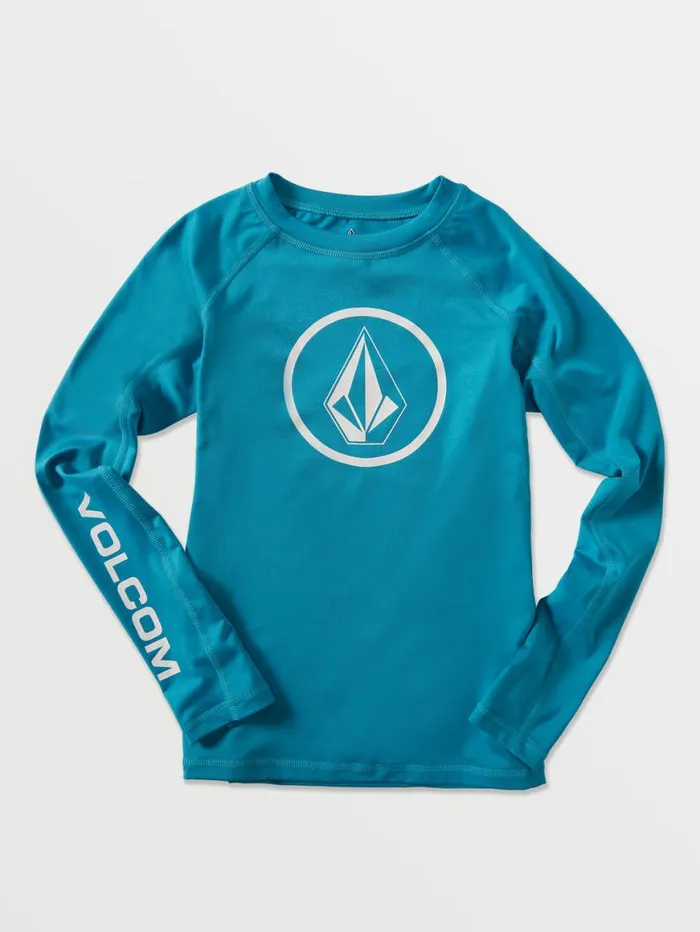 Big Boys Lido Solid Long Sleeve Rashguard 8211 Barrier Reef Kids Volcom Rashguards Big Boys Lido Solid Long Sleeve Rashguard 8211 Barrier Reef Kids Volcom Rashguards