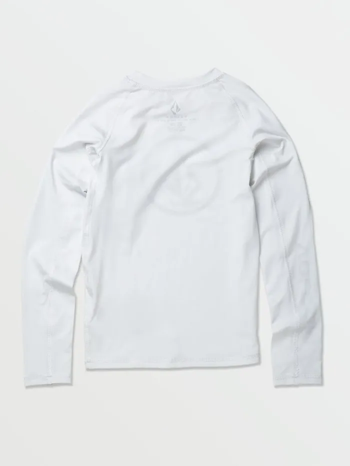 Big Boys Lido Solid Long Sleeve Rashguard 8211 White Kids Volcom Rashguards