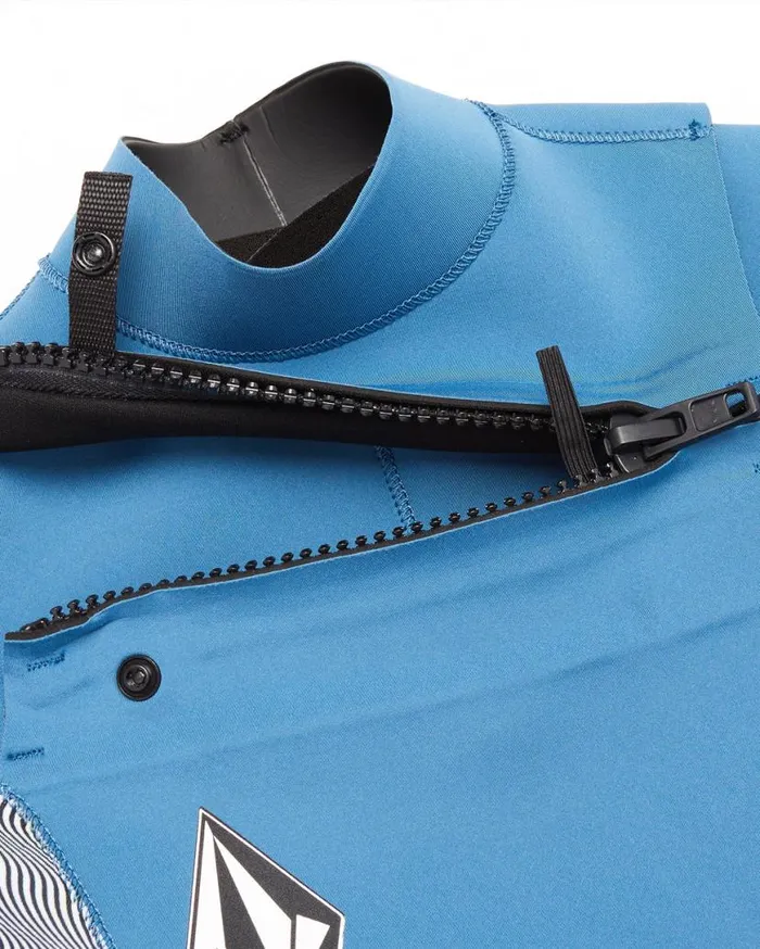 Big Boys Modulator 2mm Chest Zip Short Sleeve Fullsuit 8211 Cruzer Blue Kids Volcom Wetsuits