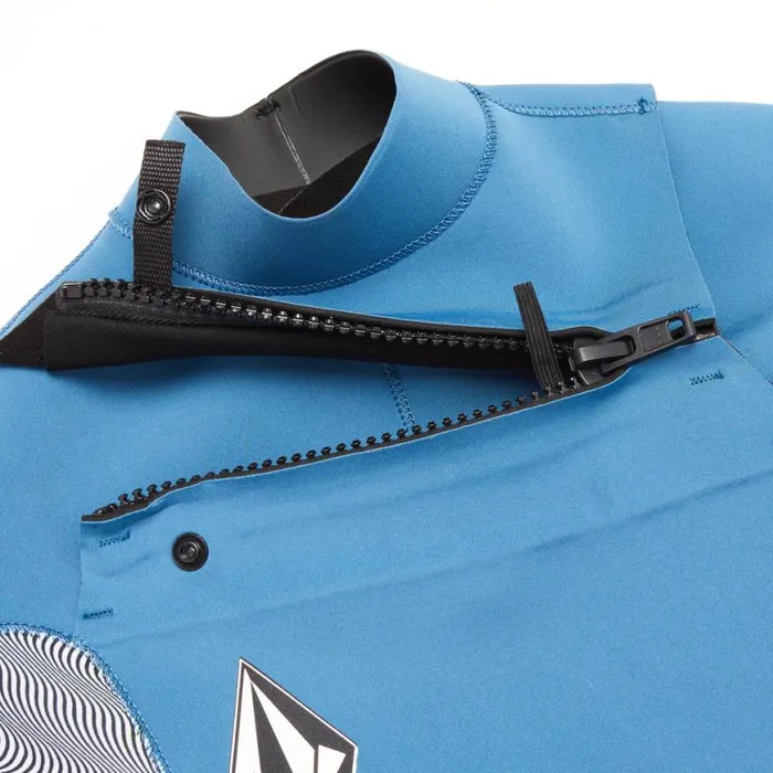 Big Boys Modulator 2mm Chest Zip Short Sleeve Fullsuit 8211 Cruzer Blue Kids Volcom Wetsuits