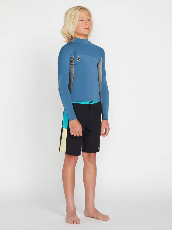 Big Boys Modulator 2mm Long Sleeve Wetsuit Jacket 8211 Cruzer Blue Kids Volcom Rashguards