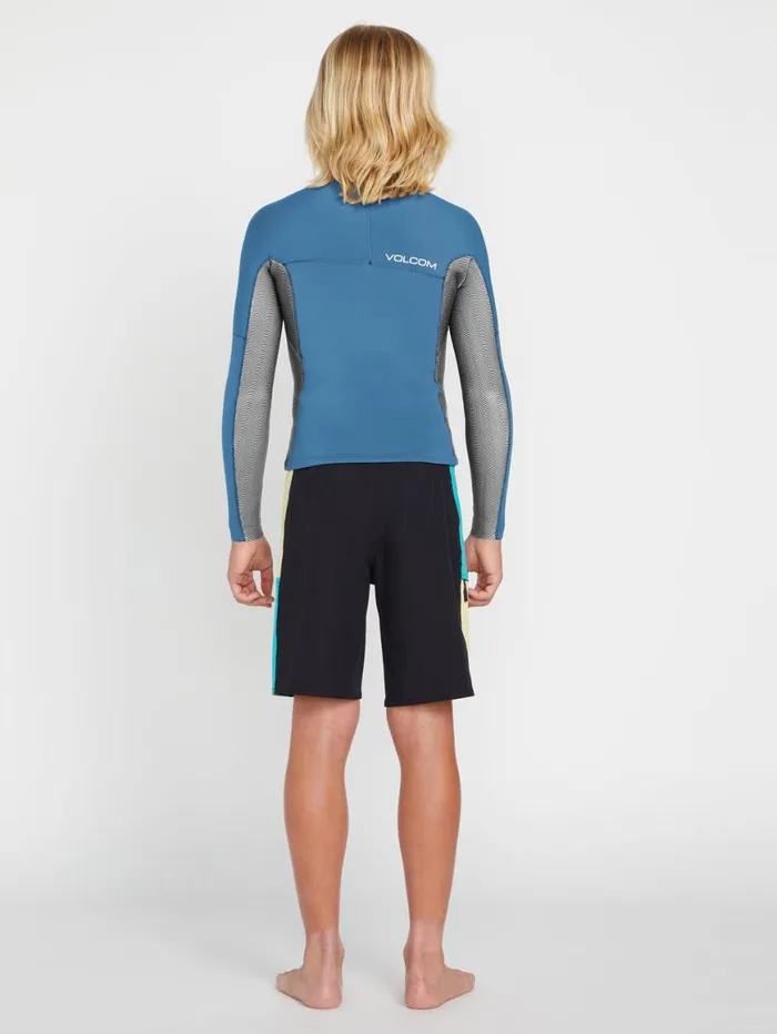 Big Boys Modulator 2mm Long Sleeve Wetsuit Jacket 8211 Cruzer Blue Kids Volcom Rashguards
