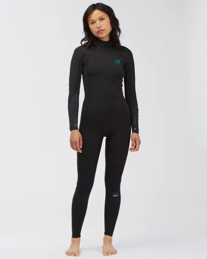Billabong 32 Synergy Back Zip Full Wetsuit Black Palms Womens Wetsuits