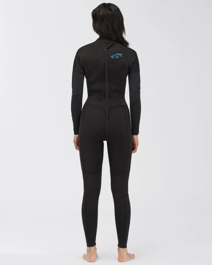 Billabong 32 Synergy Back Zip Full Wetsuit Black Palms Womens Wetsuits