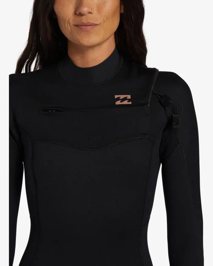 Billabong 43mm Foil Chest Zip Wetsuit Black Womens Wetsuits Billabong 43mm Foil Chest Zip Wetsuit Black Womens Wetsuits