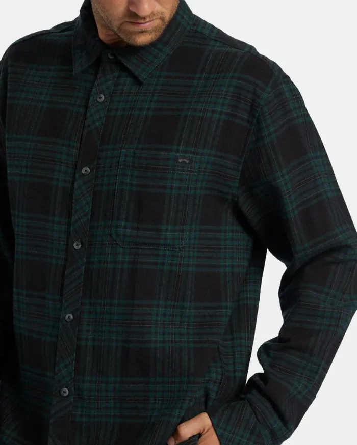 Billabong Coastline Flannel Shirt Black Mens Shirts Billabong Coastline Flannel Shirt Black Mens Shirts
