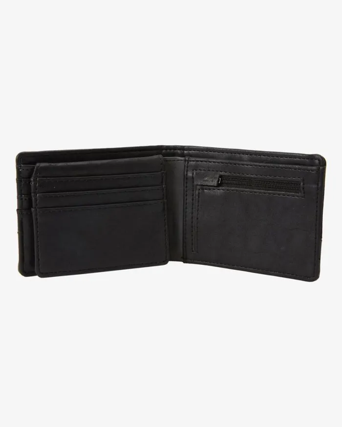 Billabong Dimension Faux Leather BiFold Wallet Black Charcoal Mens Wallets Billabong Dimension Faux Leather BiFold Wallet Black Charcoal Mens Wallets