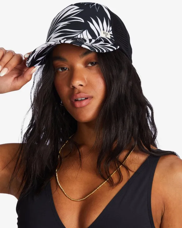 Billabong Heritage Mashup Trucker Hat White Multi Womens Hats and Beanies