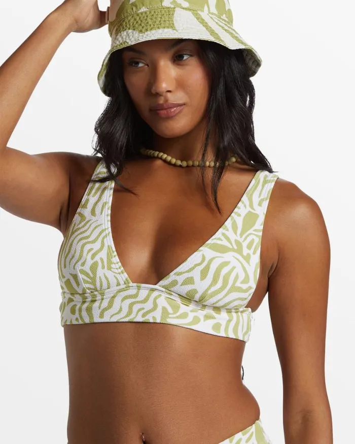Billabong La Cala Remi Plunge Bikini Top Moss Joy Womens Bikinis Billabong La Cala Remi Plunge Bikini Top Moss Joy Womens Bikinis