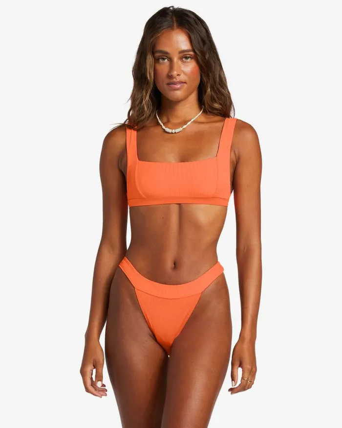 Billabong Lined Up Tank Bikini Top Poppin Peach Womens Bikinis Billabong Lined Up Tank Bikini Top Poppin Peach Womens Bikinis