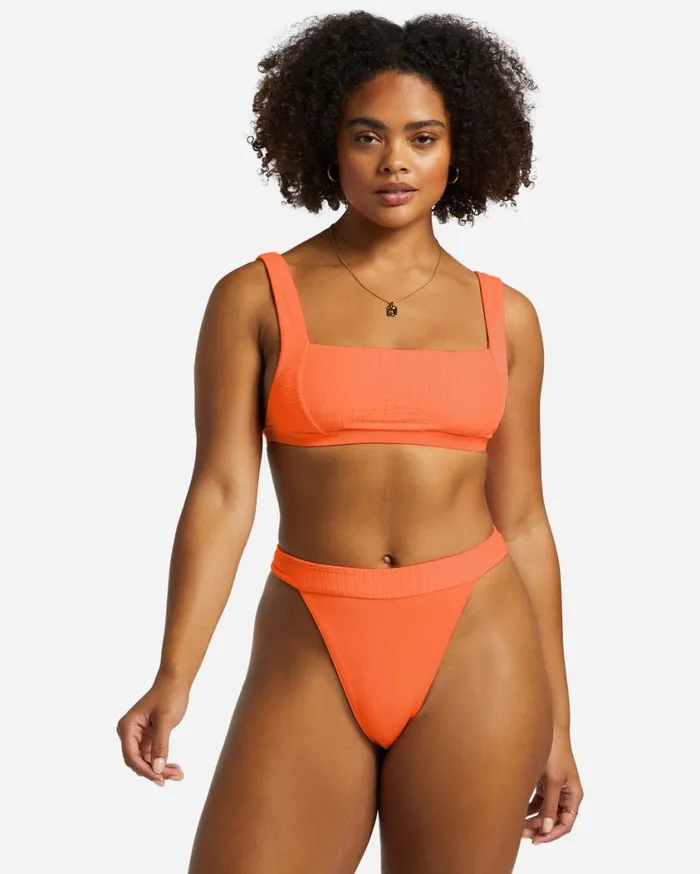 Billabong Lined Up Tank Bikini Top Poppin Peach Womens Bikinis Billabong Lined Up Tank Bikini Top Poppin Peach Womens Bikinis
