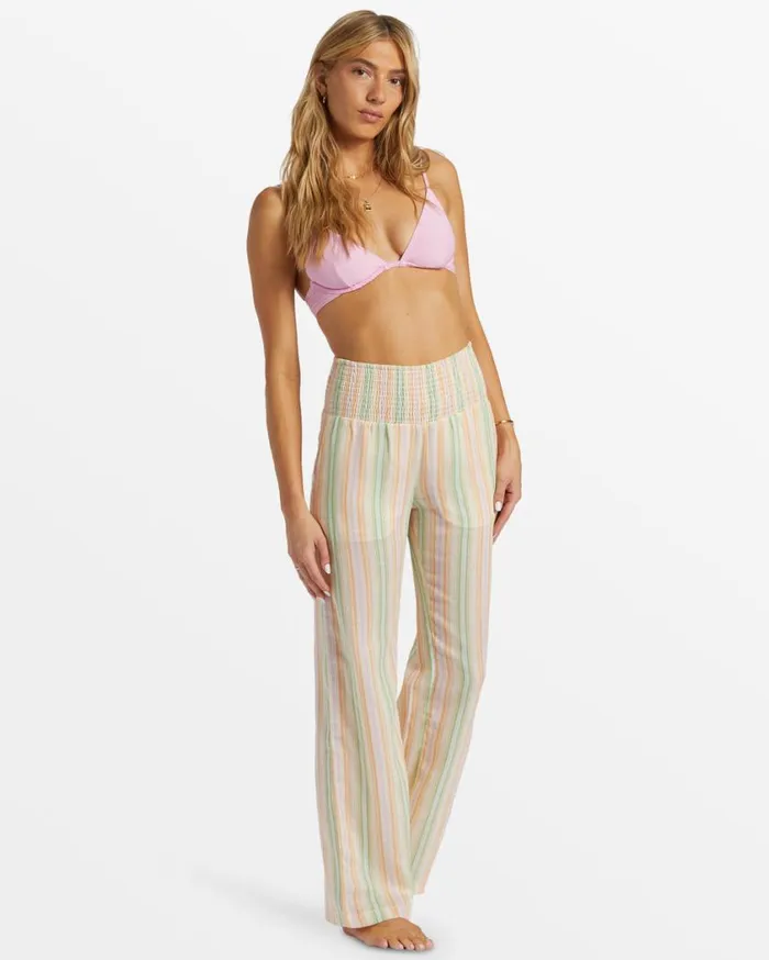 Billabong New Waves 2 Elastic Waist Pants Sweet Pink Womens Jeans and Pants