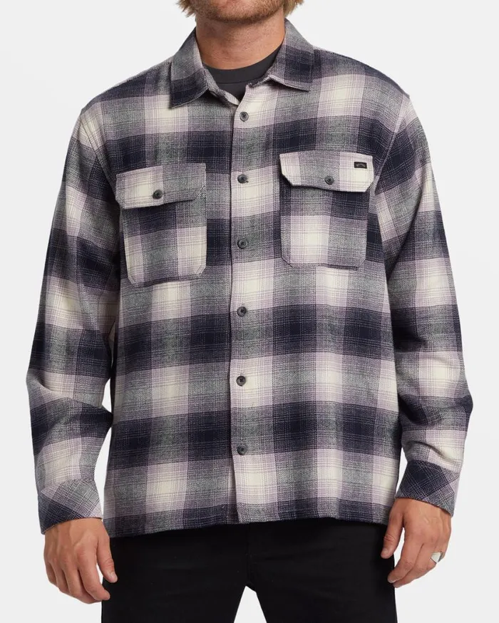 Billabong Offshore Flannel Shirt Purple Ash Mens Shirts