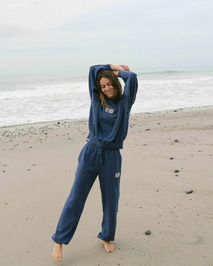 Billabong Palmin Elastic Waist Joggers I Sea Indigo Womens Jeans and Pants