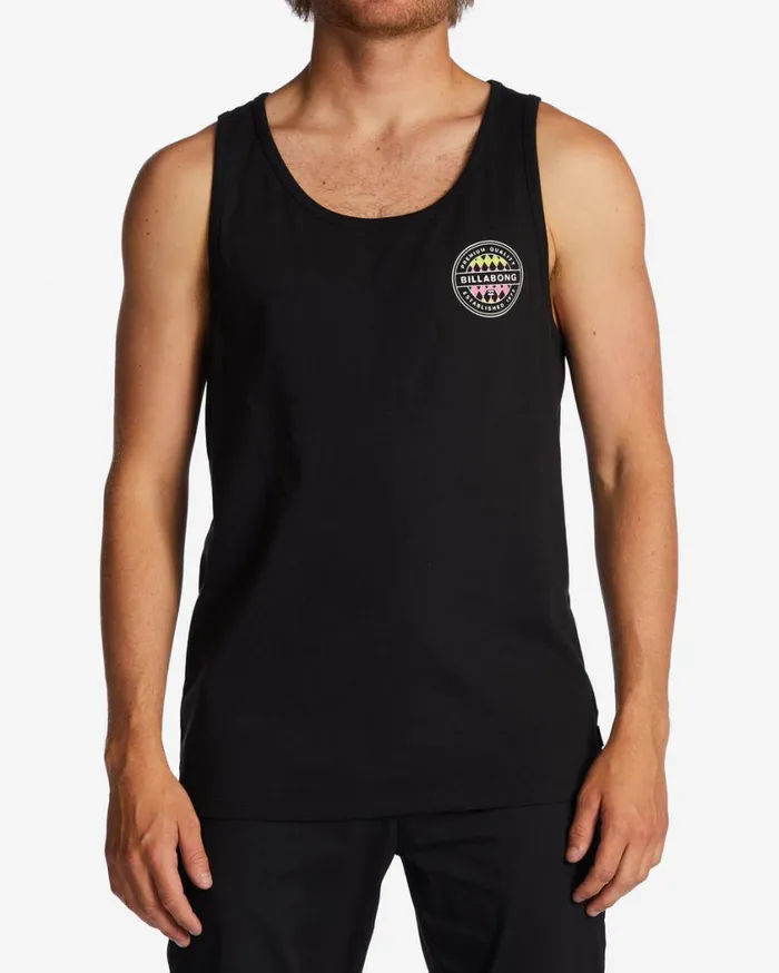 Billabong Rotor Tank Black Mens TShirts