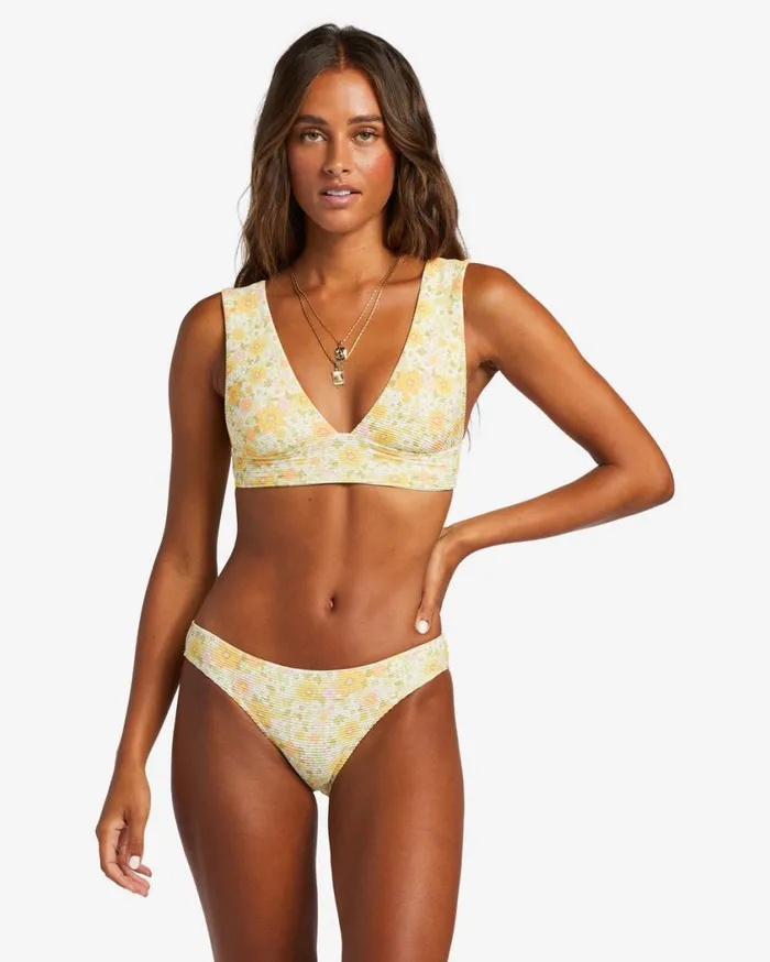 Billabong Sun Worshipper Tanlines Plunge Bikini Top Multi Womens Bikinis
