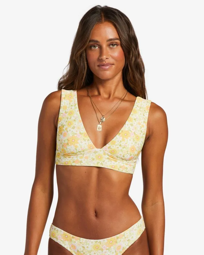 Billabong Sun Worshipper Tanlines Plunge Bikini Top Multi Womens Bikinis Billabong Sun Worshipper Tanlines Plunge Bikini Top Multi Womens Bikinis