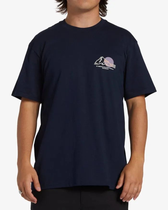 Billabong Sunset Short Sleeve TShirt Navy Mens TShirts