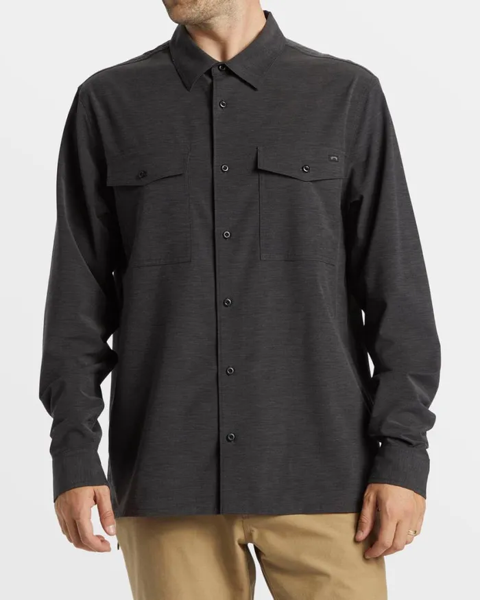 Billabong Surftrek Long Sleeve Shirt Black Mens Shirts