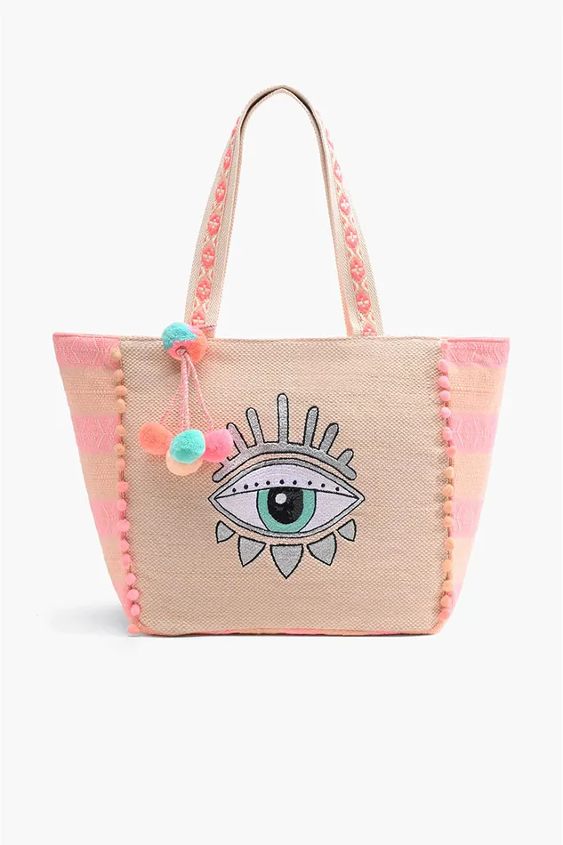 Bling Eye Tote 8211 Boho Bags Women Beach Bags America and Beyond