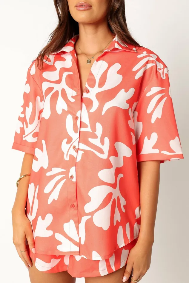 Blouses and Shirts Petal and Pup Women Payton Shirt Melon White