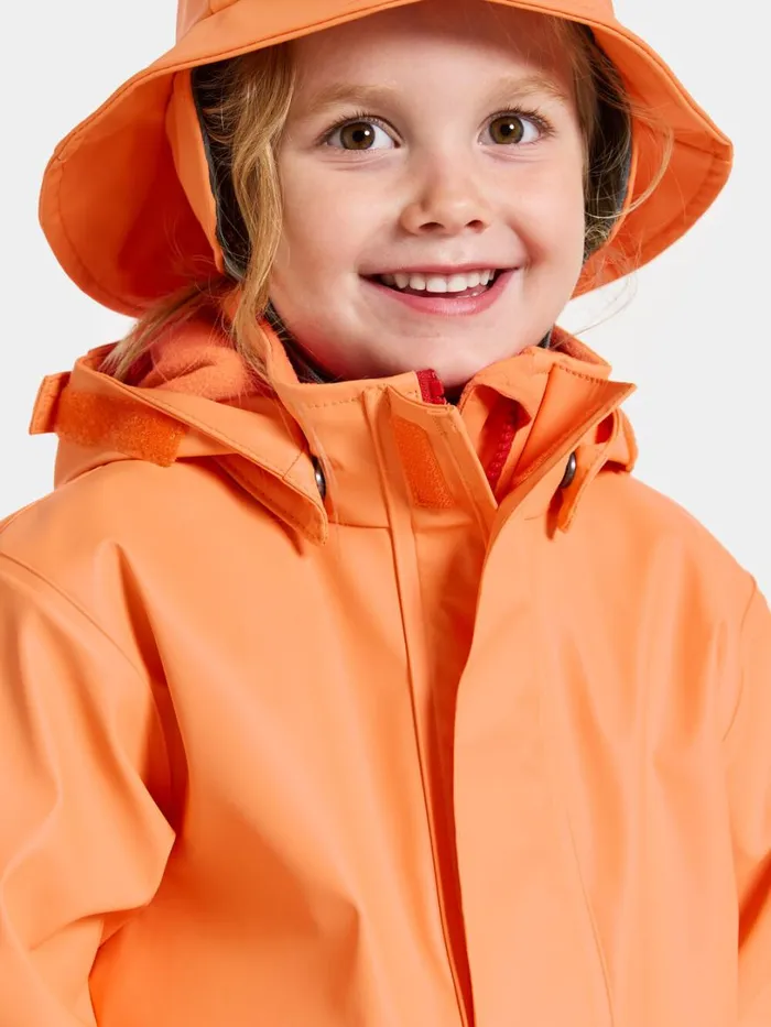 Boardman Kids039 Set Galon Papaya Orange Kids Didriksons Lined Rain Set