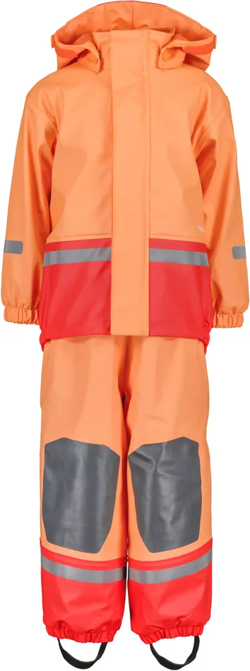 Boardman Kids039 Set Galon Papaya Orange Kids Didriksons Lined Rain Set