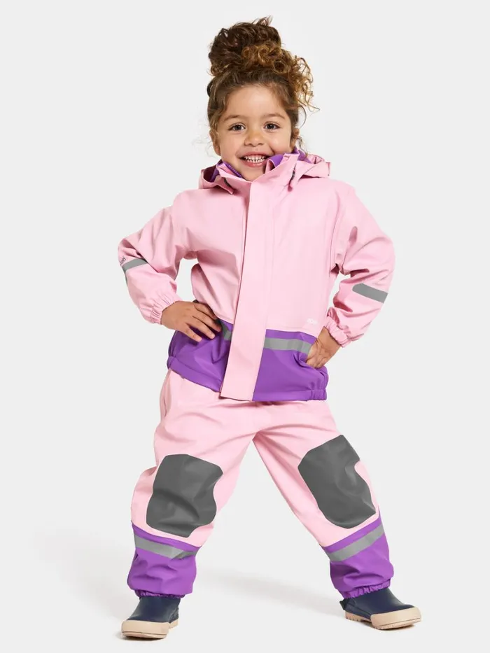 Boardman Kids039 Set Galon Tulip Purple Kids Didriksons Lined Rain Set