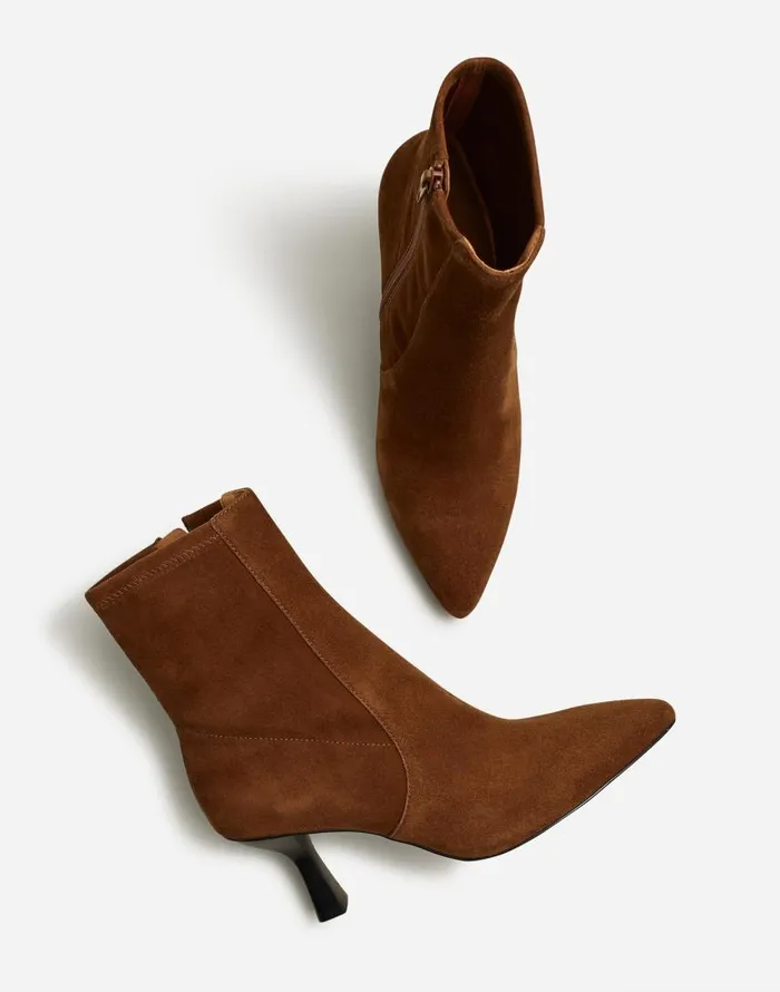 Boots Women Madewell The Justine Ankle Boot Dark Coffee