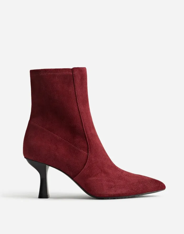 Boots Women Madewell The Justine Ankle Boot Deep Merlot