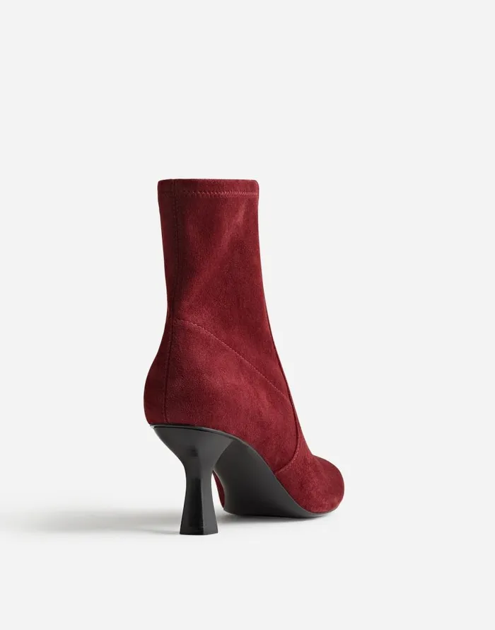 Boots Women Madewell The Justine Ankle Boot Deep Merlot