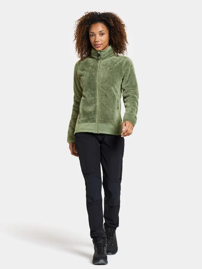 Brianna Jacket Light Moss Women Didriksons Fleece and Midlayers