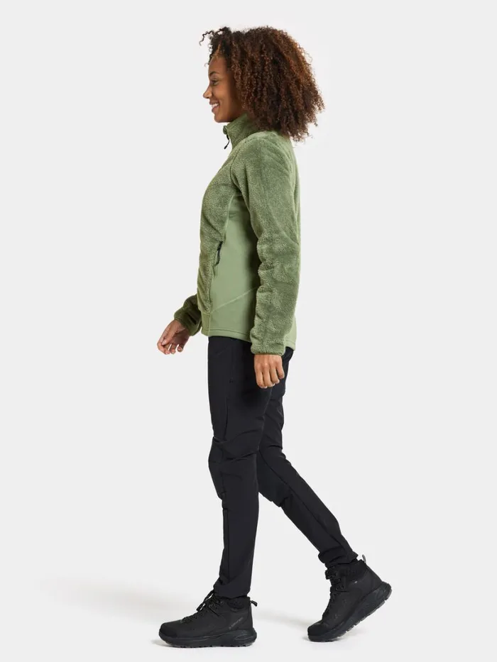 Brianna Jacket Light Moss Women Didriksons Fleece and Midlayers