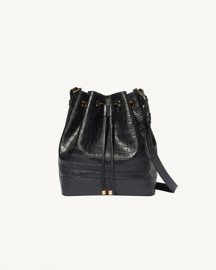 BRIGITTE BUCKET BAG Black And Gold Women Nili Lotan Handbags