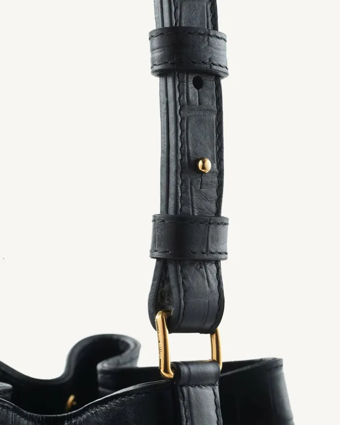 BRIGITTE BUCKET BAG Black And Gold Women Nili Lotan Handbags