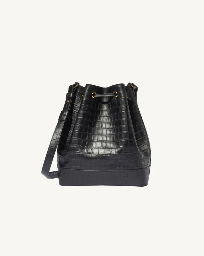 BRIGITTE BUCKET BAG Black And Gold Women Nili Lotan Handbags